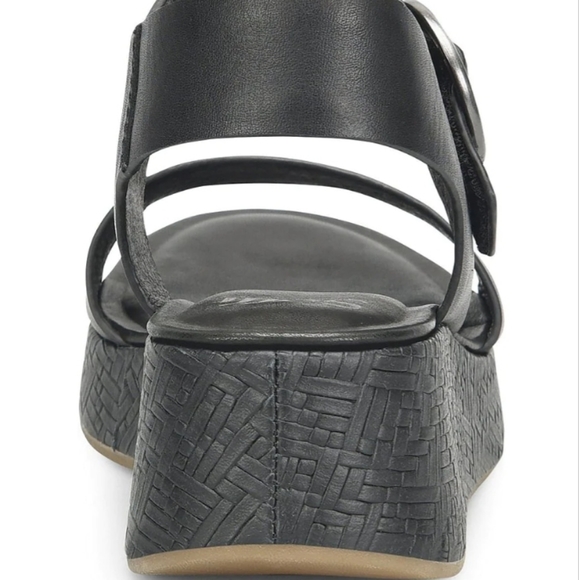SOFFT Faedra Leather platform wedge sandals Black Size 8, 8 5M New - Picture 6 of 16